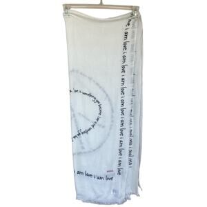 Alina Villasante I am Love Ivory Scarf  28x74